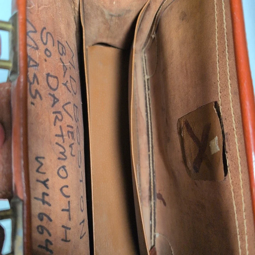 Vintage large Dr Bag terracotta color leather 13